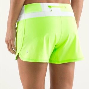 Lululemon Athletica Neon Yellow Athletic Shorts